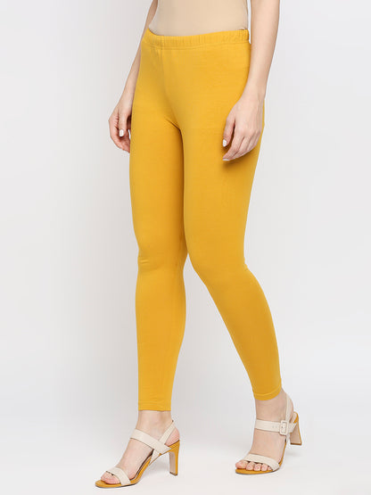 Women's Amber Cotton Lycra Solid Leggings