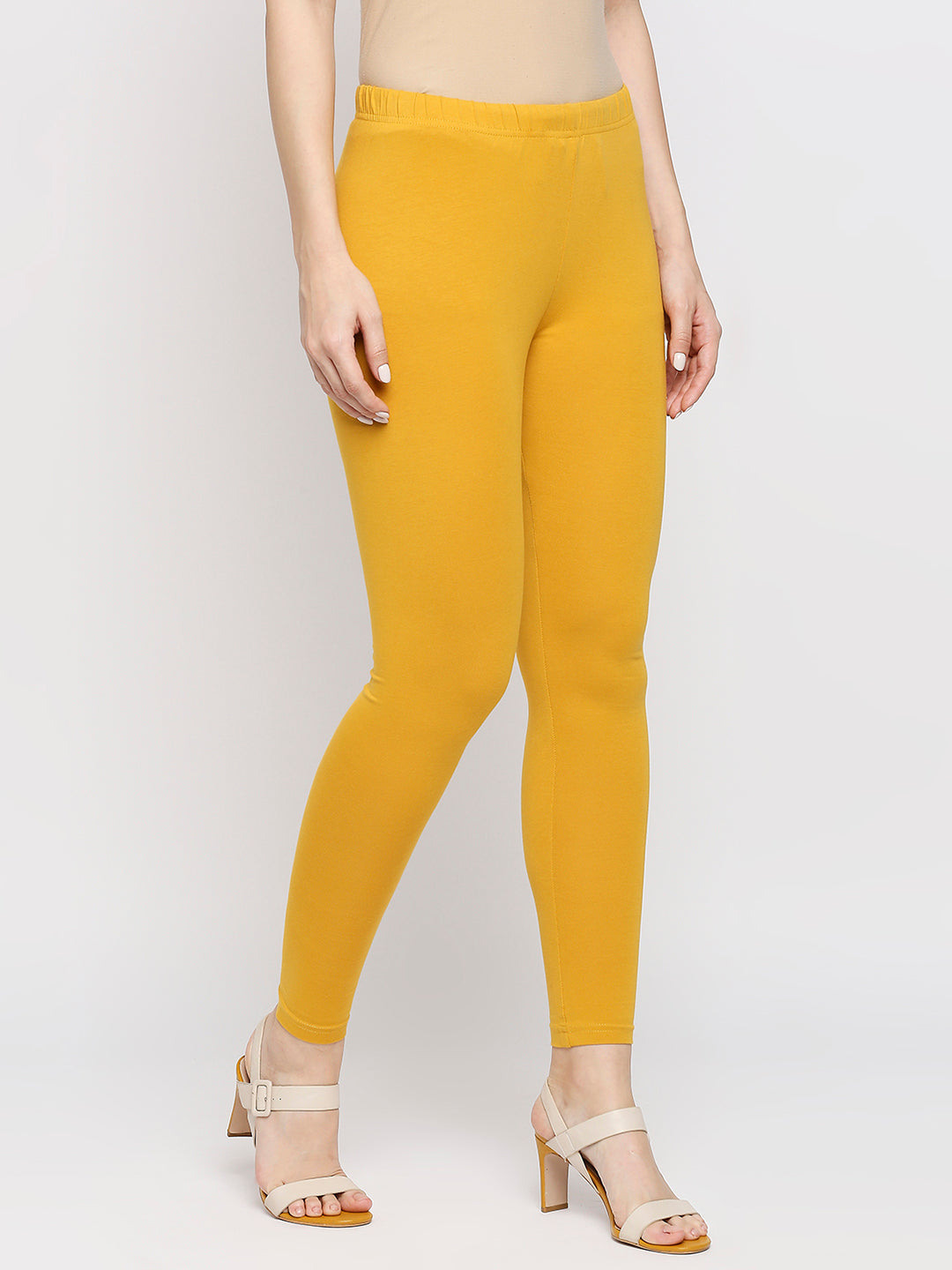 Women's Amber Cotton Lycra Solid Leggings