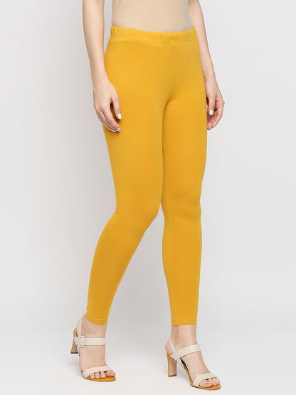 Women's Amber Cotton Lycra Solid Leggings