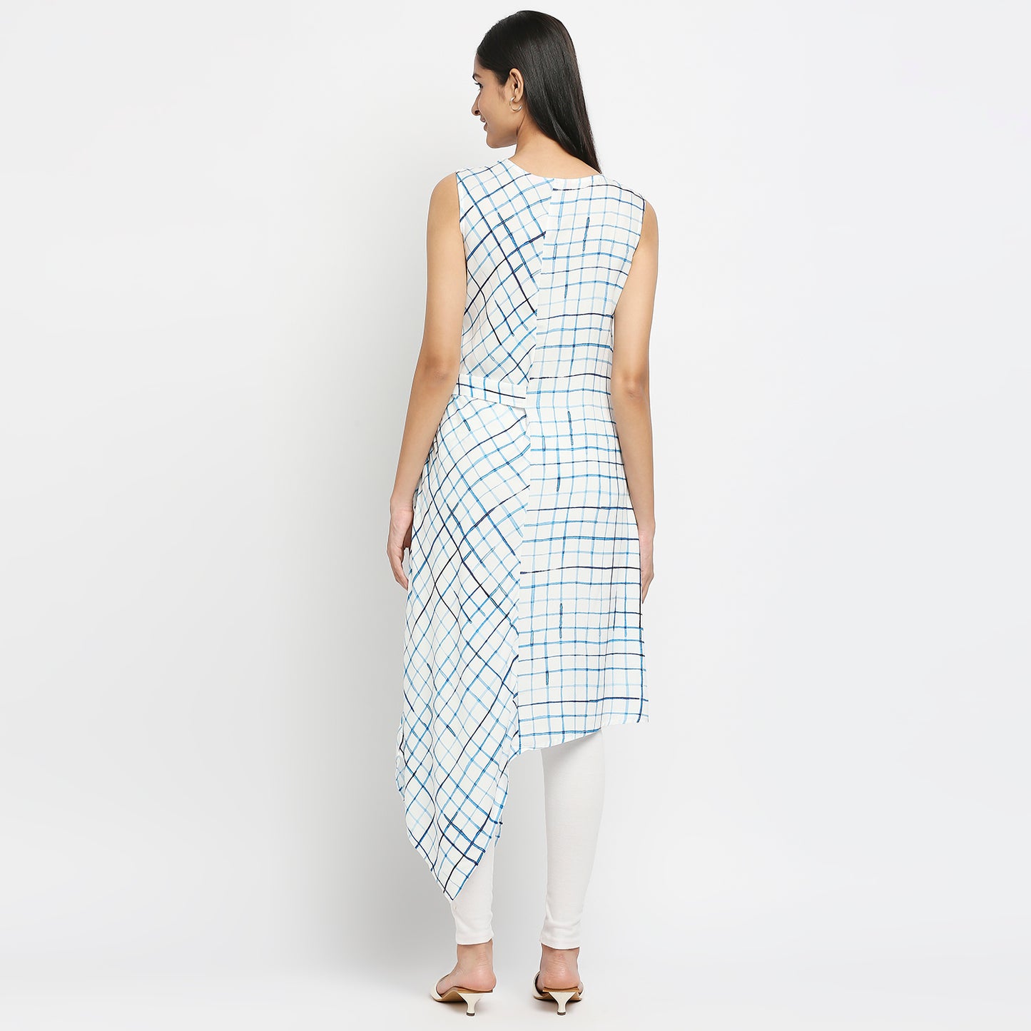 Women's Off White Viscose Rayon Printed Kurta