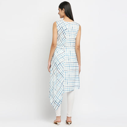 Women's Off White Viscose Rayon Printed Kurta