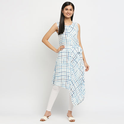 Women's Off White Viscose Rayon Printed Kurta