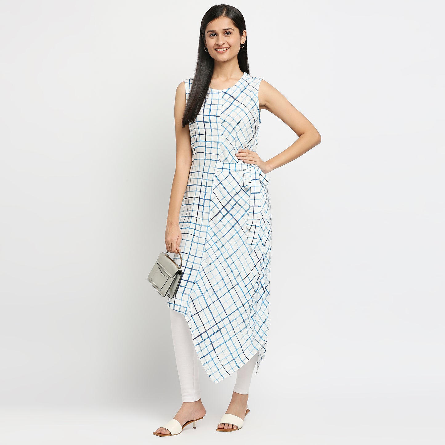 Women's Off White Viscose Rayon Printed Kurta