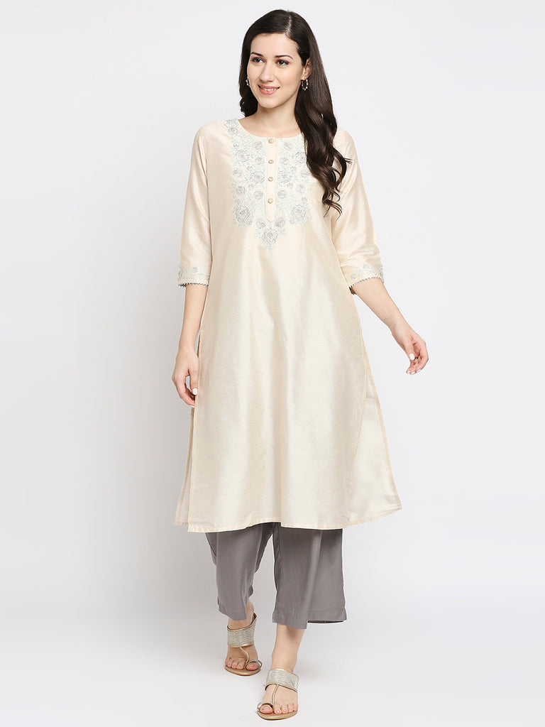 Women's Grey 100% Viscose Solid Palazzo
