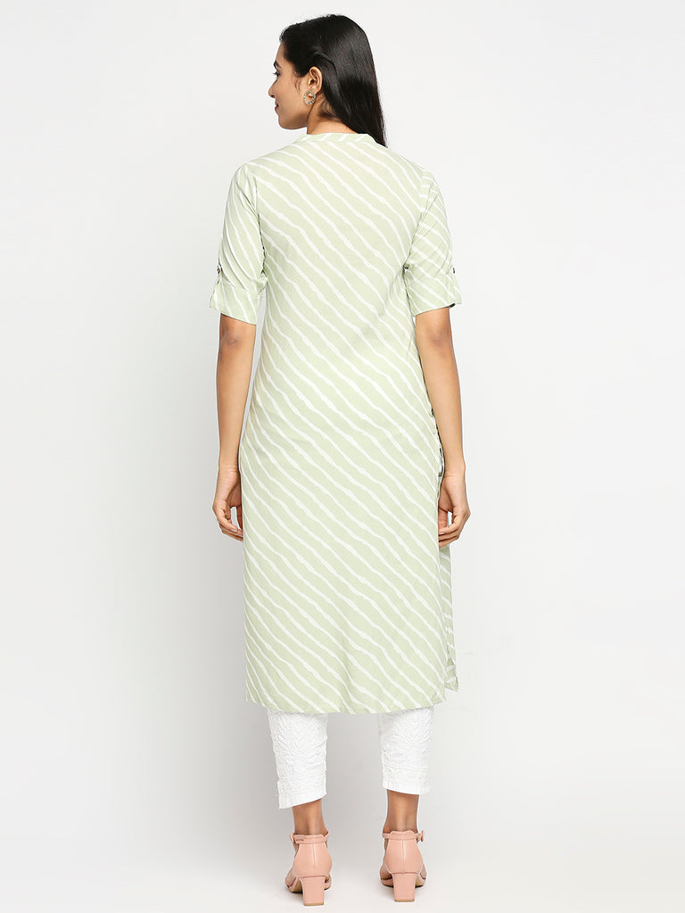 Women's Mint Rayon  Kurta