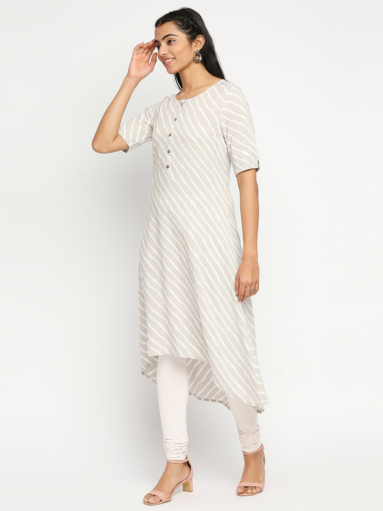 Women's Grey Rayon  Kurta