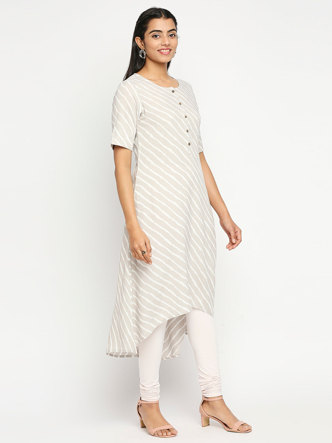 Women's Grey Rayon  Kurta