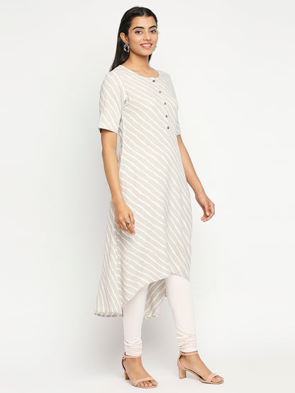 Women's Grey Rayon  Kurta