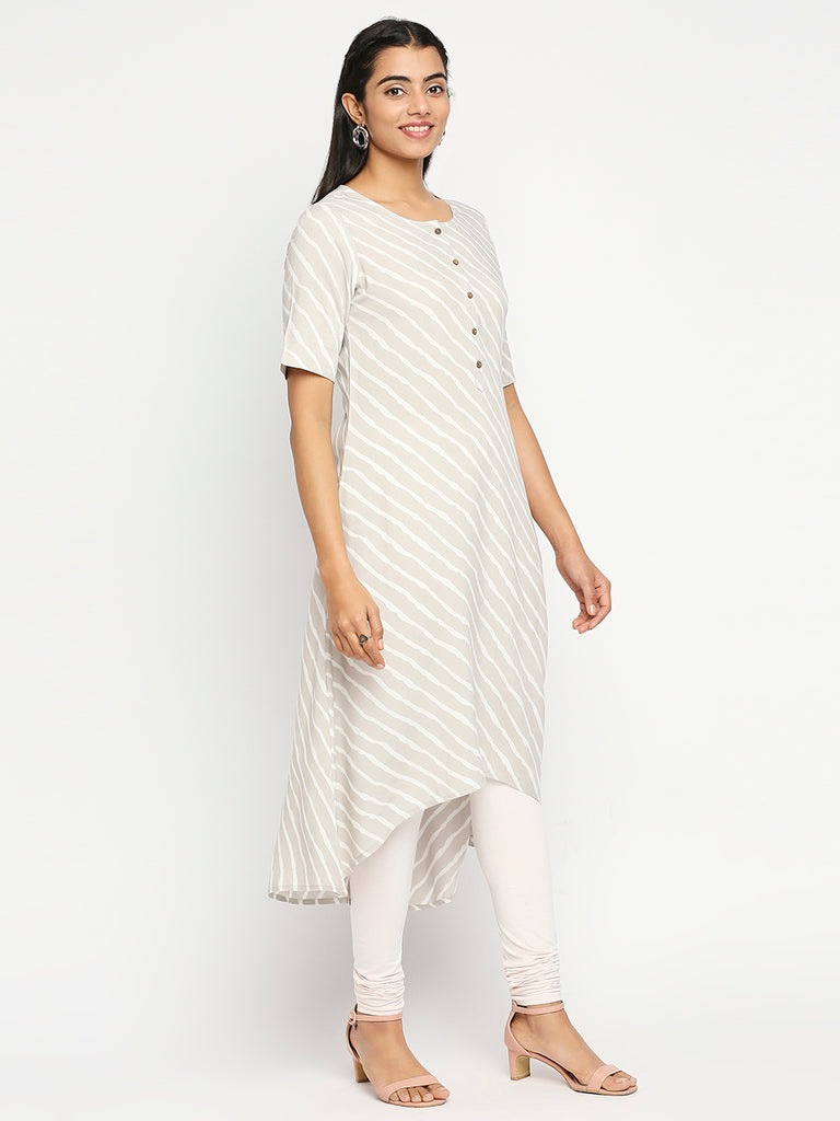 Women's Grey Rayon  Kurta