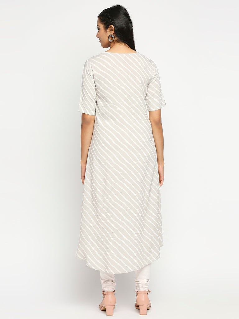 Women's Grey Rayon  Kurta