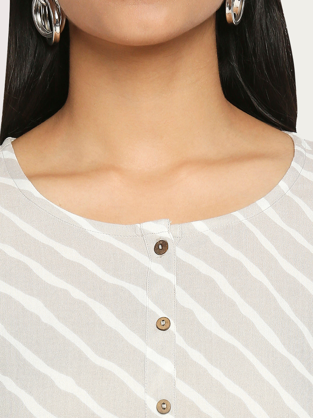 Women's Grey Rayon  Kurta