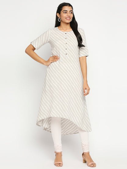 Women's Grey Rayon  Kurta