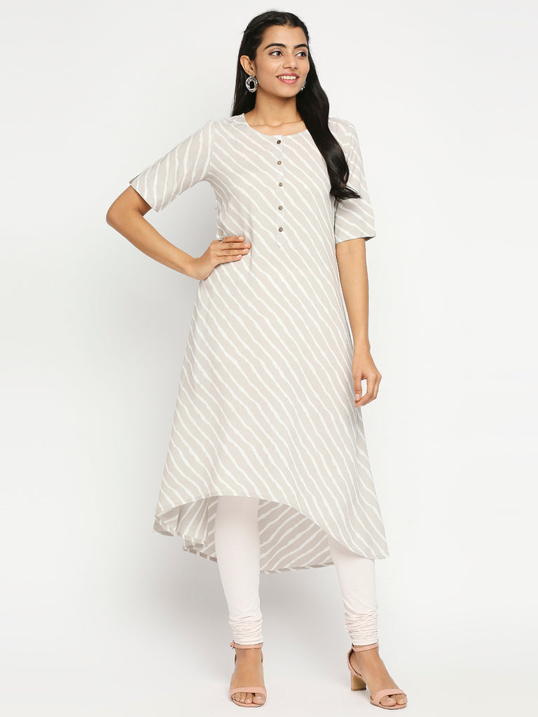 Women's Grey Rayon  Kurta