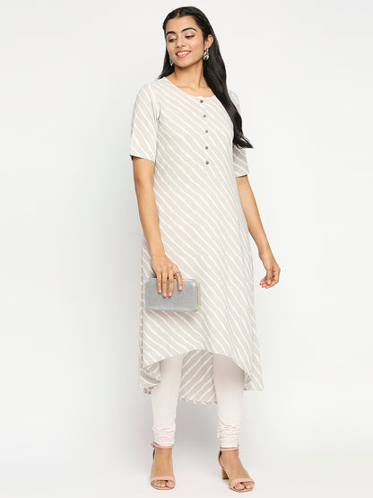 Women's Grey Rayon  Kurta