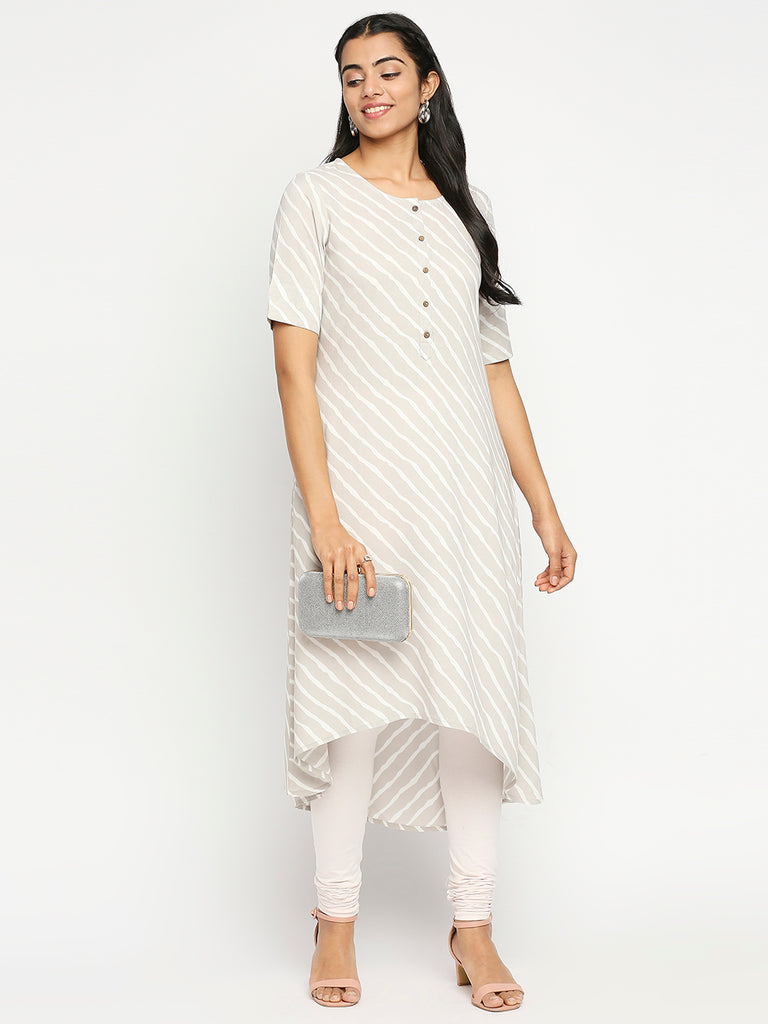 Women's Grey Rayon  Kurta