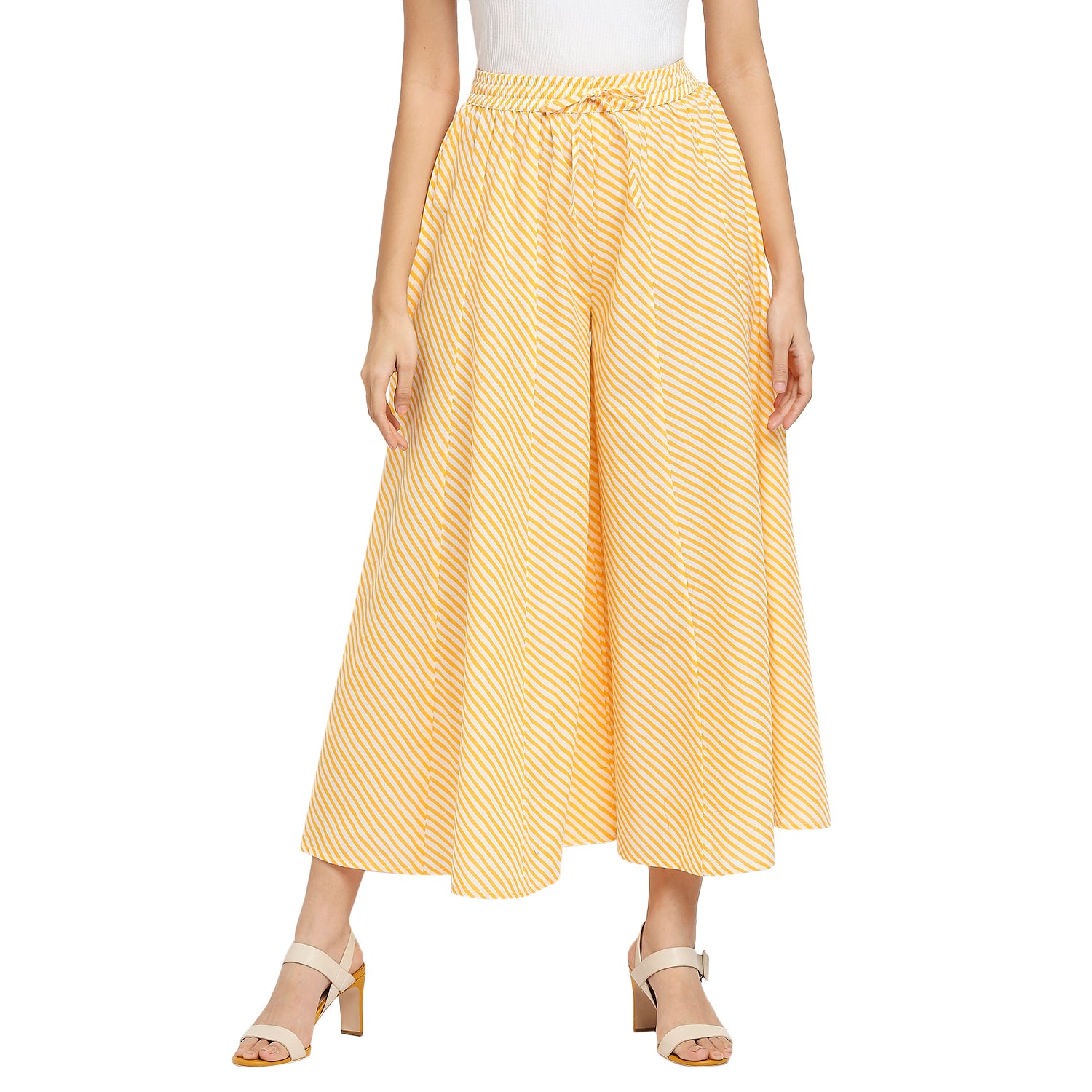 Women's Mango Cotton Printed Palazzo