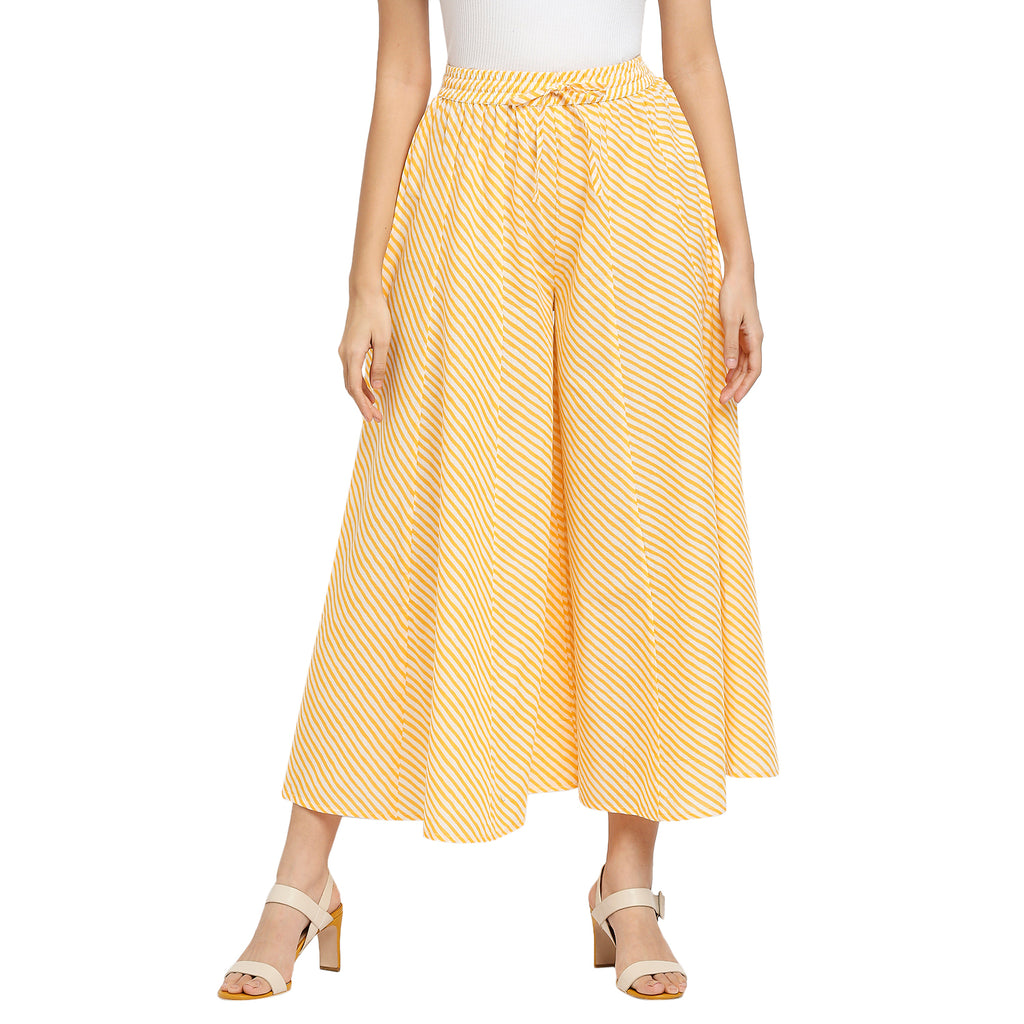 Women's Mango Cotton Printed Palazzo