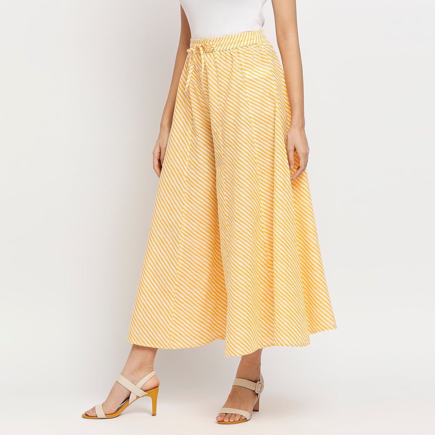 Women's Mango Cotton Printed Palazzo