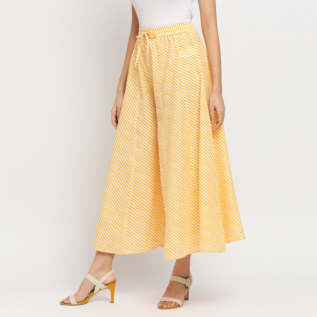 Women's Mango Cotton Printed Palazzo