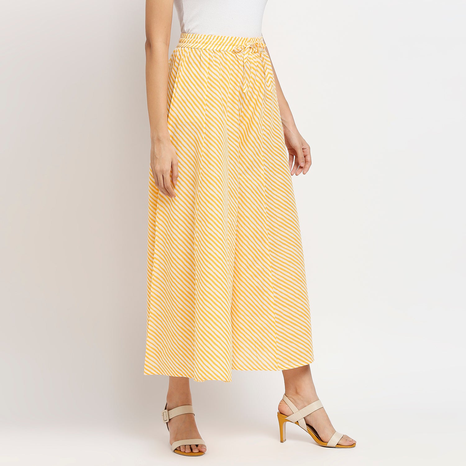 Women's Mango Cotton Printed Palazzo