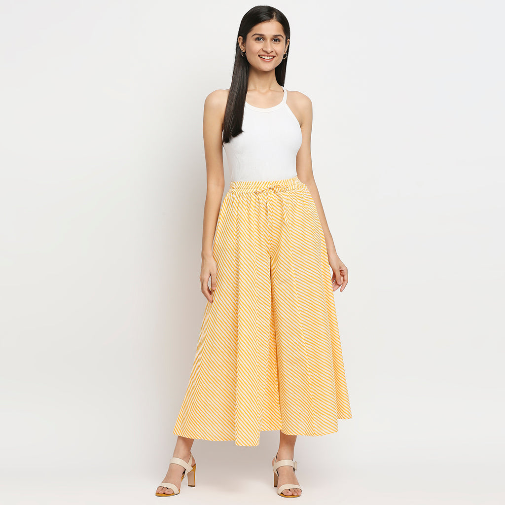 Women's Mango Cotton Printed Palazzo