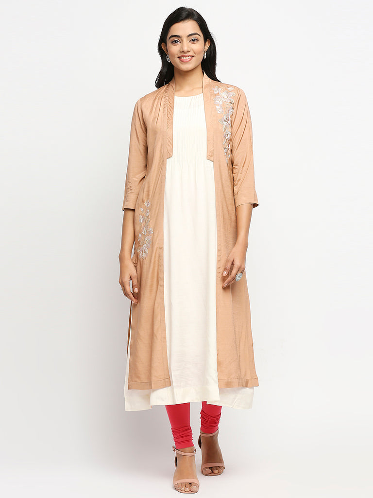 Women's Off White Shantoon  Kurta