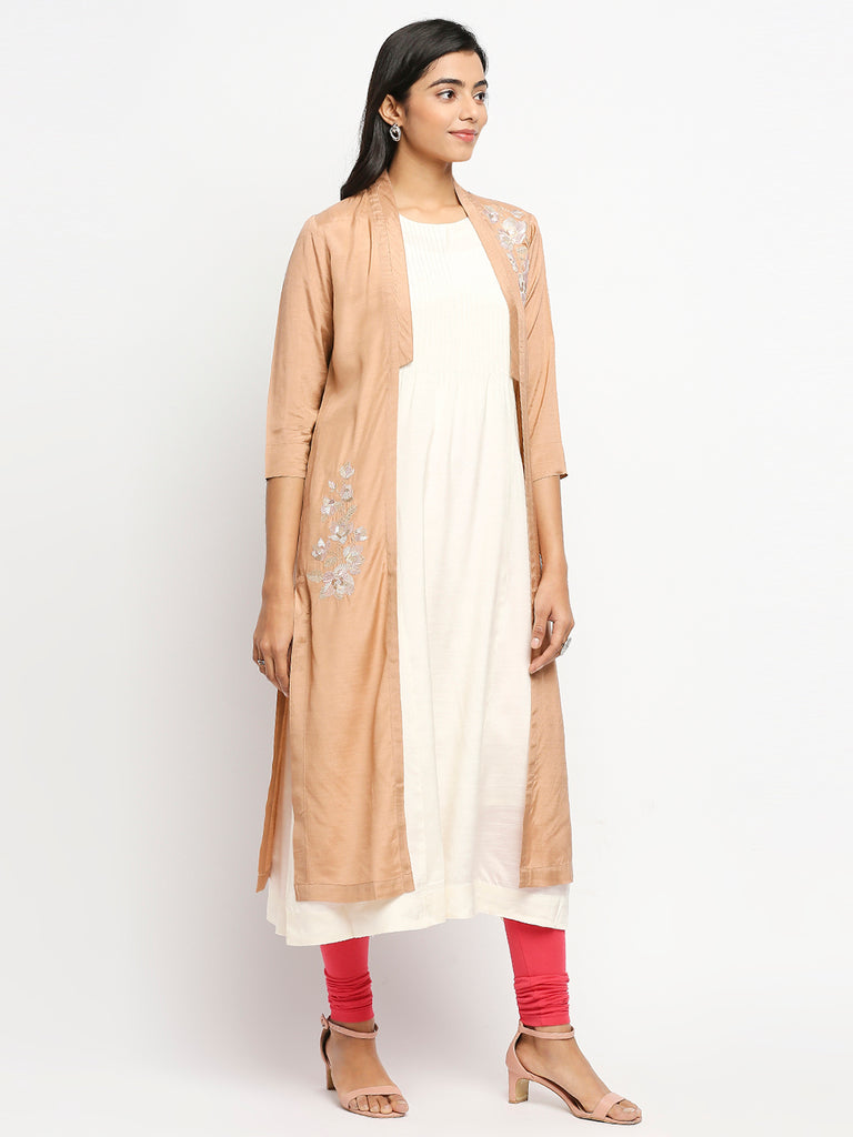 Women's Off White Shantoon  Kurta