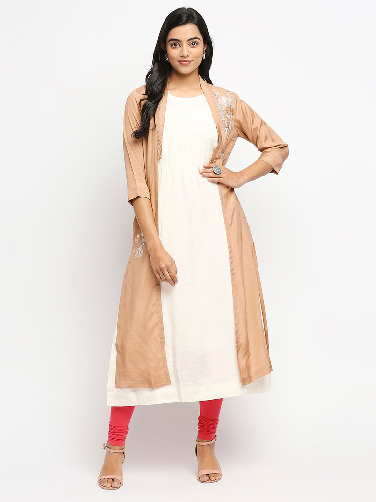 Women's Off White Shantoon  Kurta