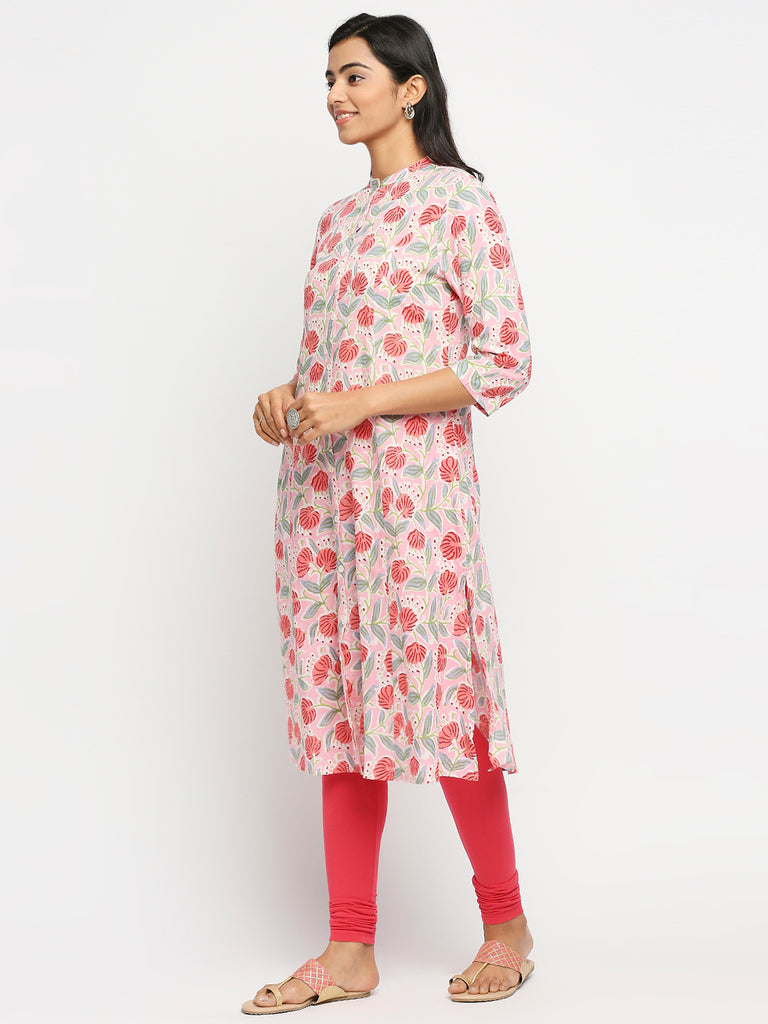 Women's Coral Cotton  Kurta