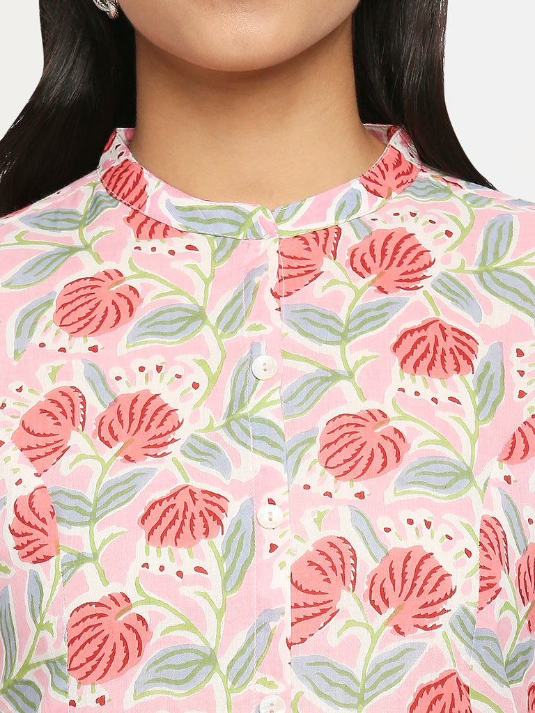 Women's Coral Cotton  Kurta