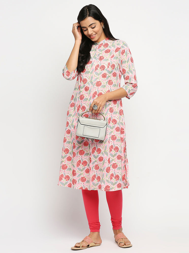 Women's Coral Cotton  Kurta