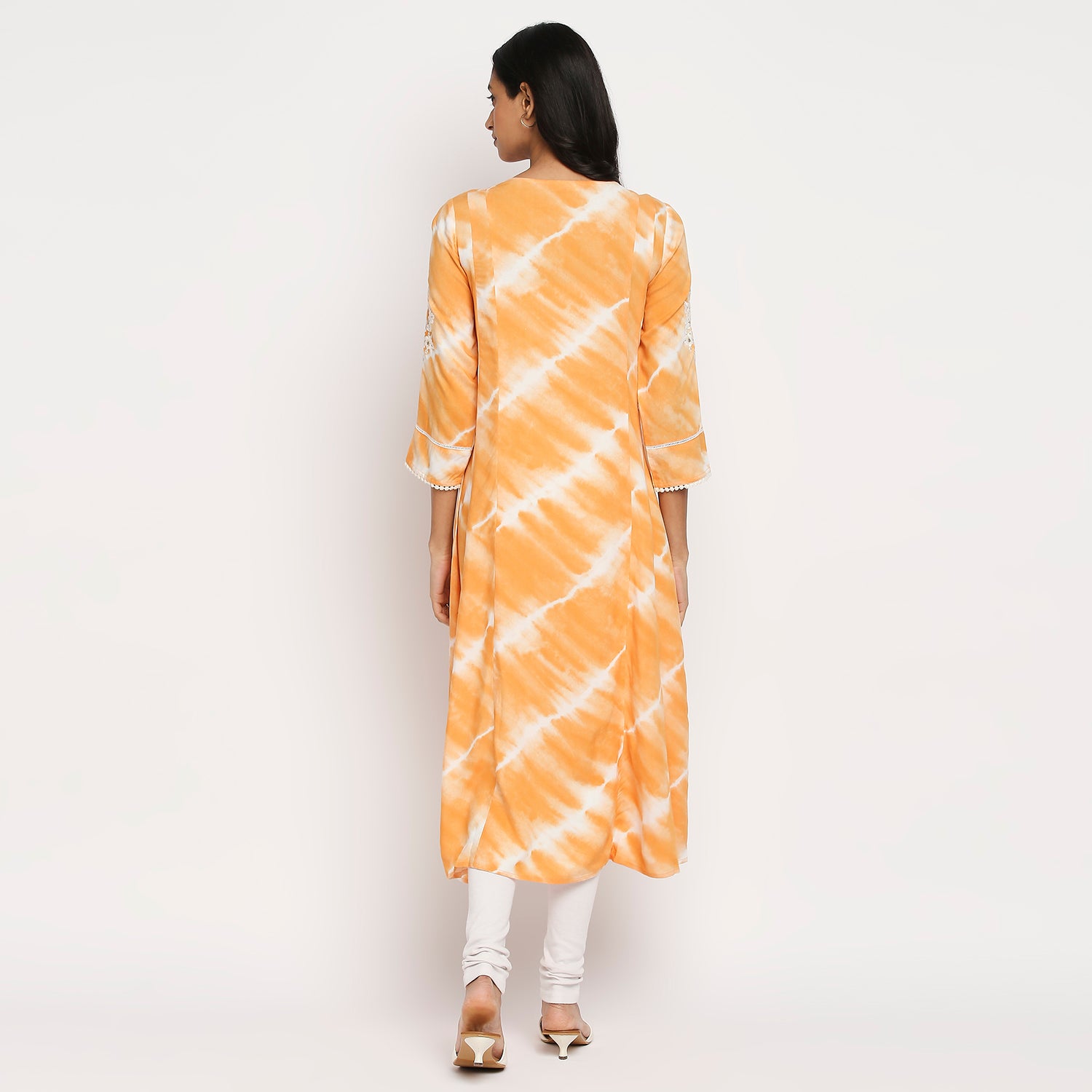 Women's Mango Rayon Embroidered Kurta