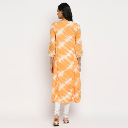 Women's Mango Rayon Embroidered Kurta