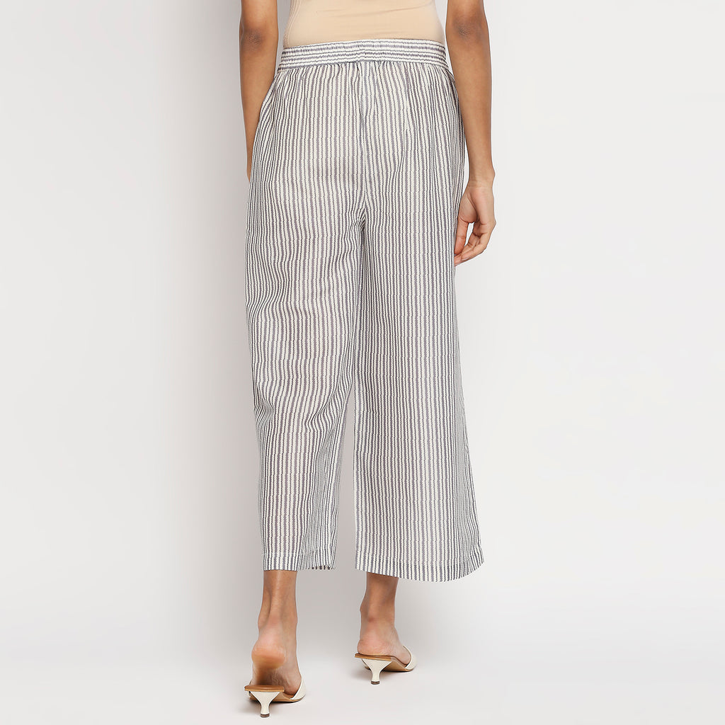 Women's Grey Polyester Printed Palazzo