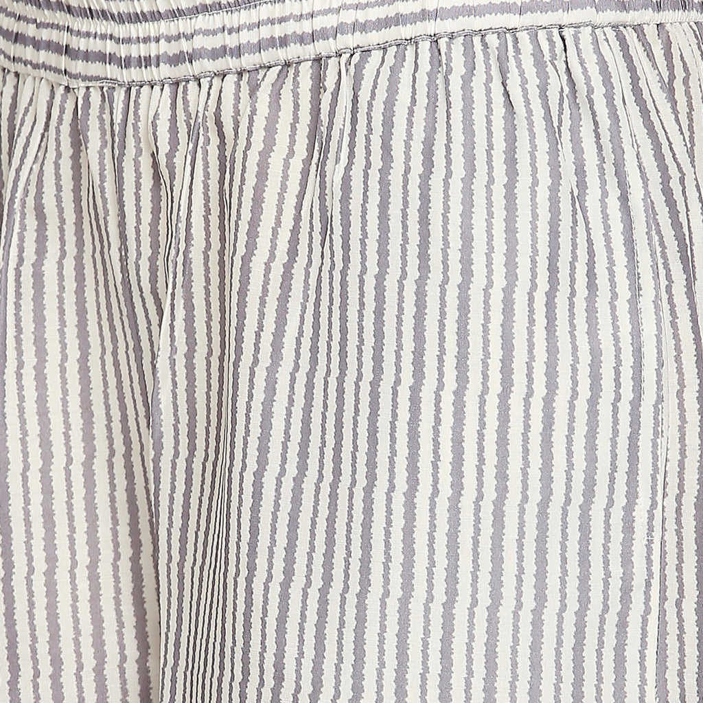 Women's Grey Polyester Printed Palazzo