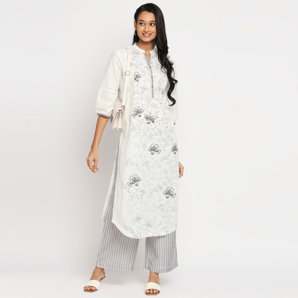 Women's Grey Polyester Printed Palazzo