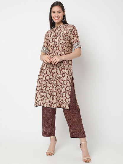 Regular Fit Printed Kurta and Pant Set