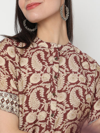 Regular Fit Printed Kurta and Pant Set