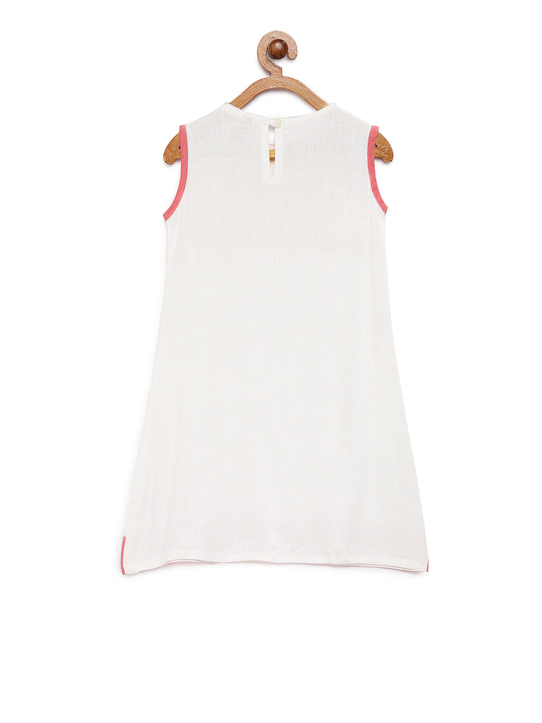 Kids Girls Straight Sleeveless Off White Skd