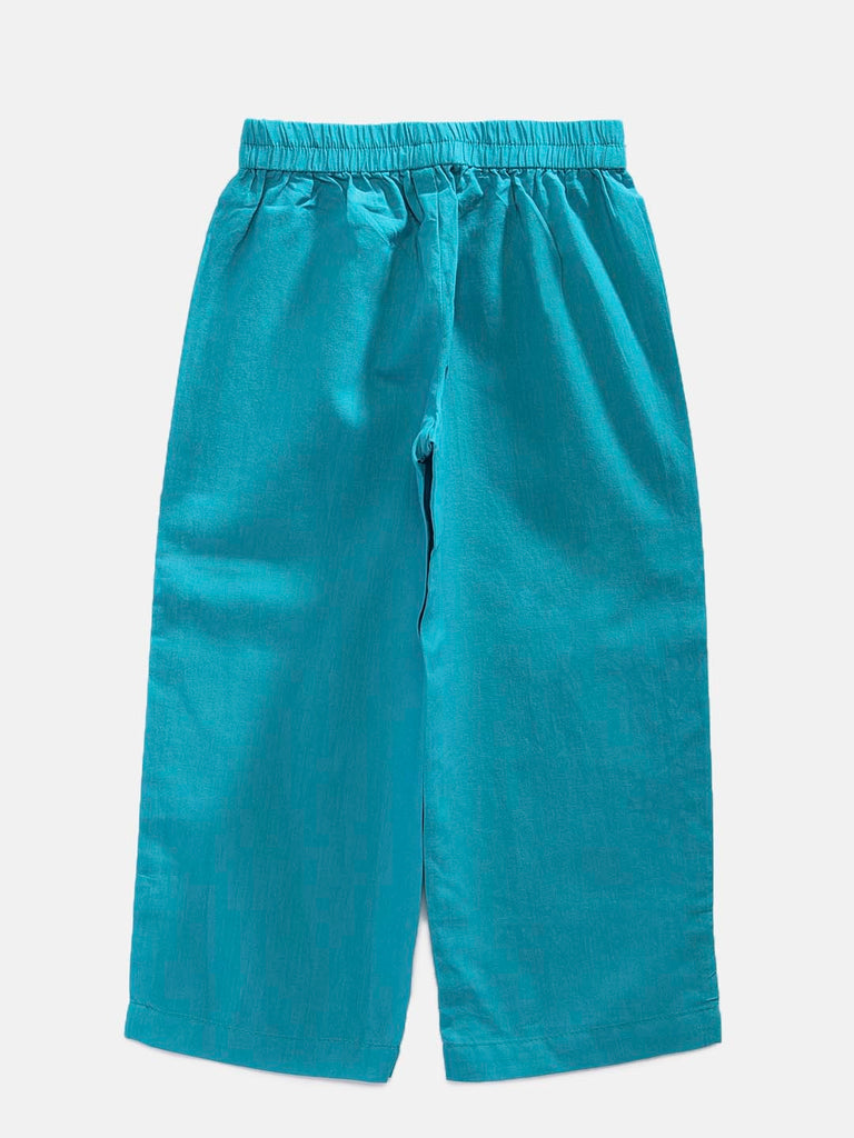 Kids Girls Straight Sleeveless Teal Skd