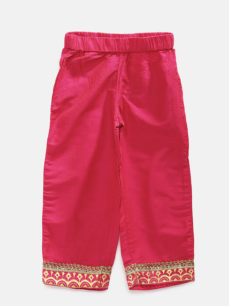 Kids Girls Kalidar Three-Fourth Navy Skd