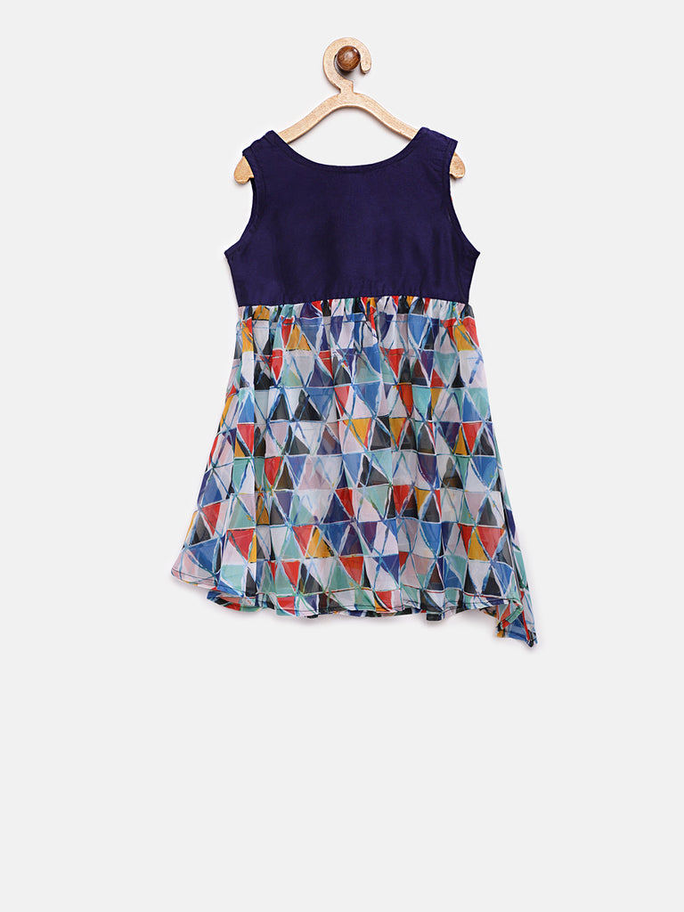 Kids Girls Kalidar Sleeveless Navy Skd