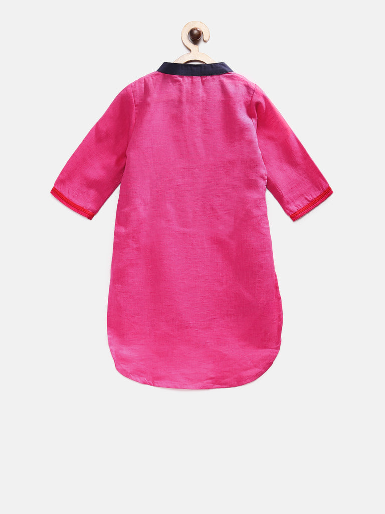 Kids Girls Straight Three-Fourth Pink Skd