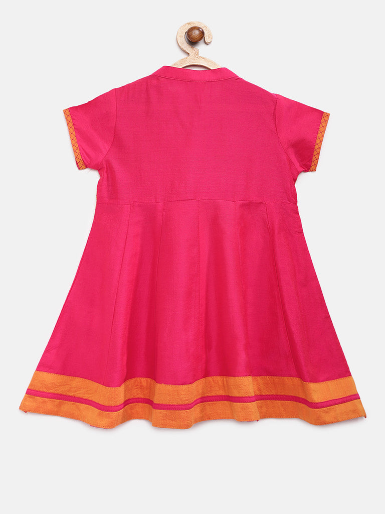 Kids Girls Kalidar Three-Fourth Pink Skd