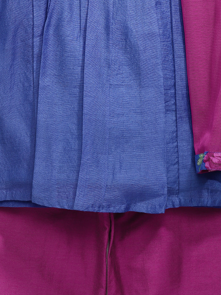 Kids Girls Kalidar Three-Fourth Royal Blue Skd