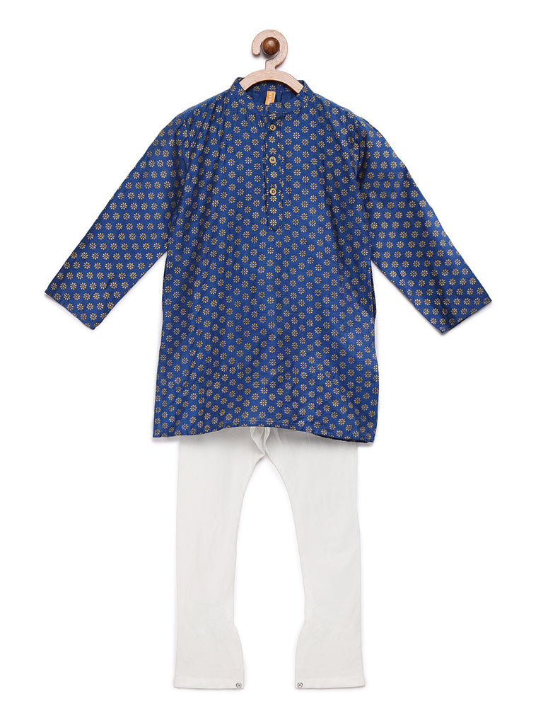 Kids Boys Straight Full Sleevs Navy Kp Set