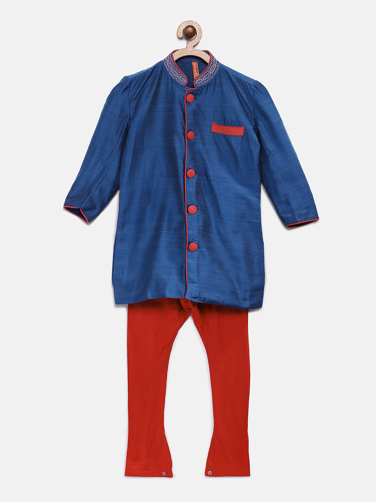 Kids Boys Straight Full Sleevs Royal Blue Kp Set