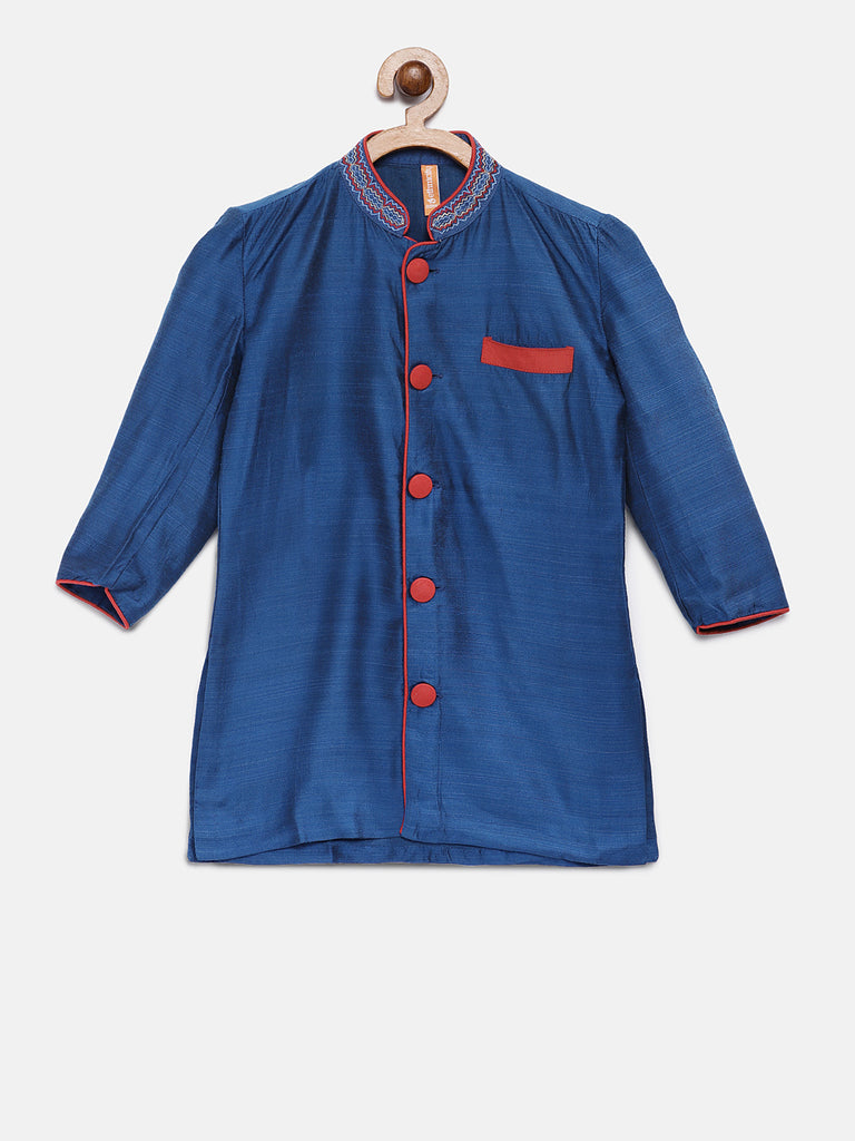 Kids Boys Straight Full Sleevs Royal Blue Kp Set