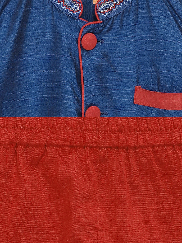 Kids Boys Straight Full Sleevs Royal Blue Kp Set