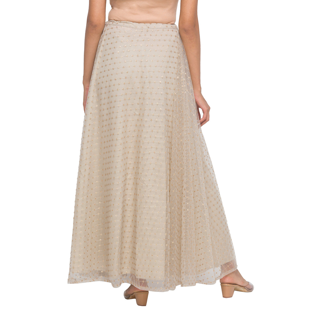 Sequinned Net Skirt